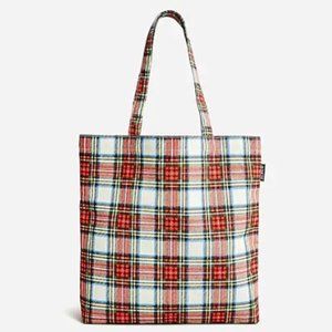J. Crew Tartan tote bag